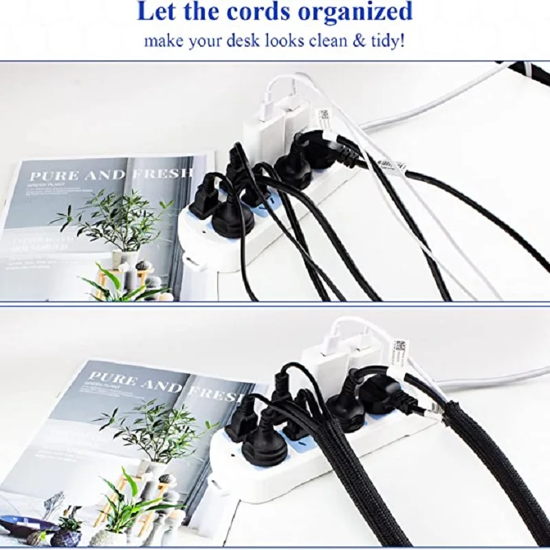 1M 3M 5M Braided Cable Sleeve PET Nylon Wrapping Cable Casing Cable Sleeves Wire… - Image 6