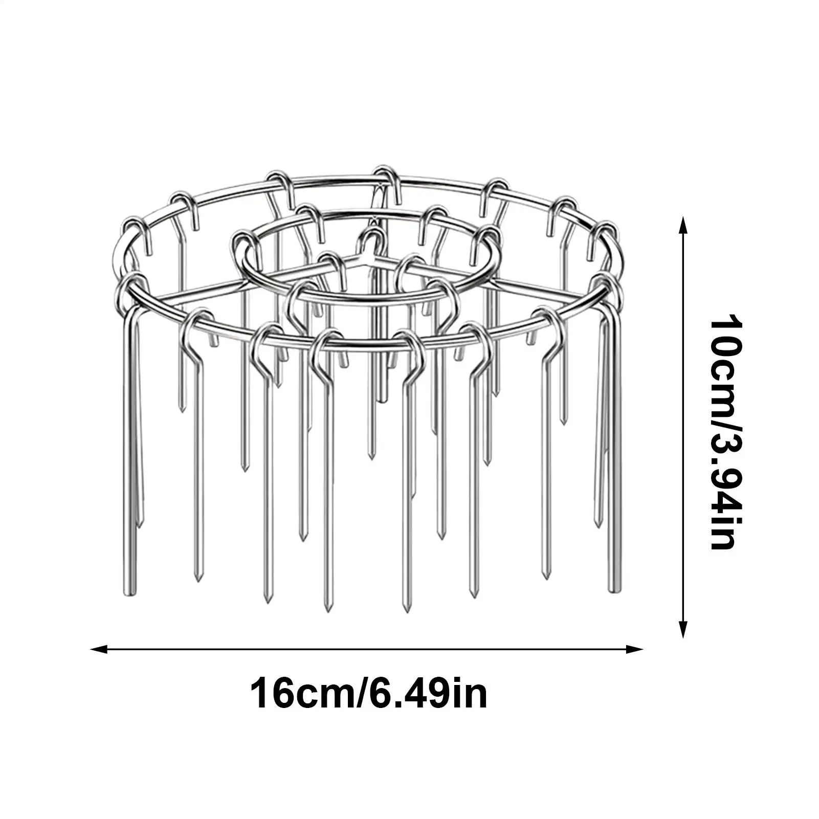 Portable Stainless Steel Air Fryer Grill Round with Grilled Skewers Hanging… - Image 22