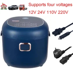 12V 24V 110V 220V 2L four voltage car home rice cooker van car rice cooker for…