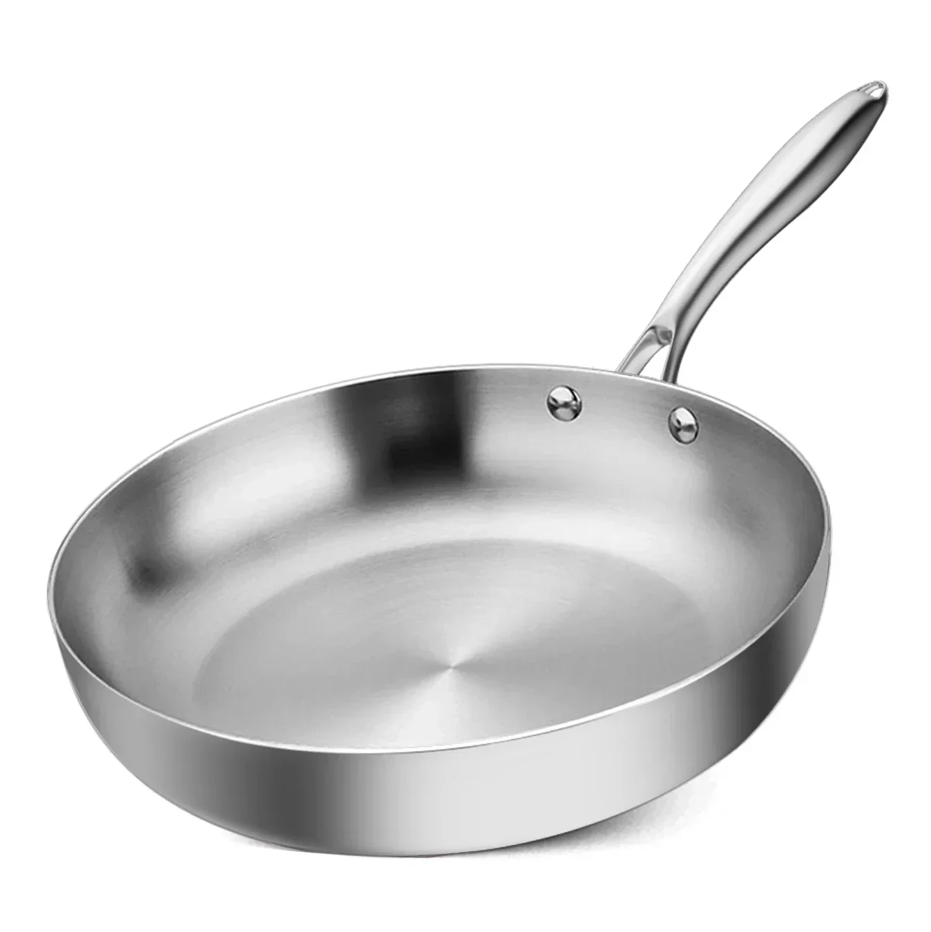 Stainless Steel Frying Pan 304 Stainless Thick 3 Ply Steel Skillet Pans Cooking… - Image 7