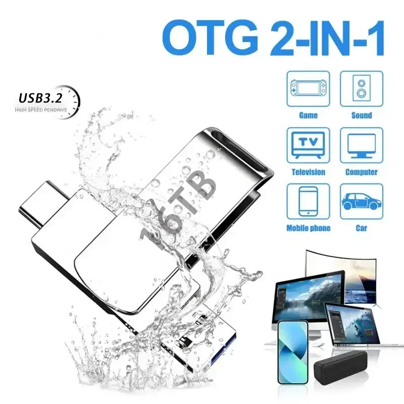 16TB Flash Drive Usb 3.2 Super High Speed Metal Transfer U Disk Pen Drive… - Image 6