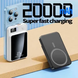 100000mAh Magnetic Powerbank Magnetic Power Bank Wireless Fast Charger For iPhone…