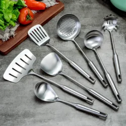2-7Pcs Stainless Steel Kitchen Utensils Set, All Metal Cooking Tools - Spatula…