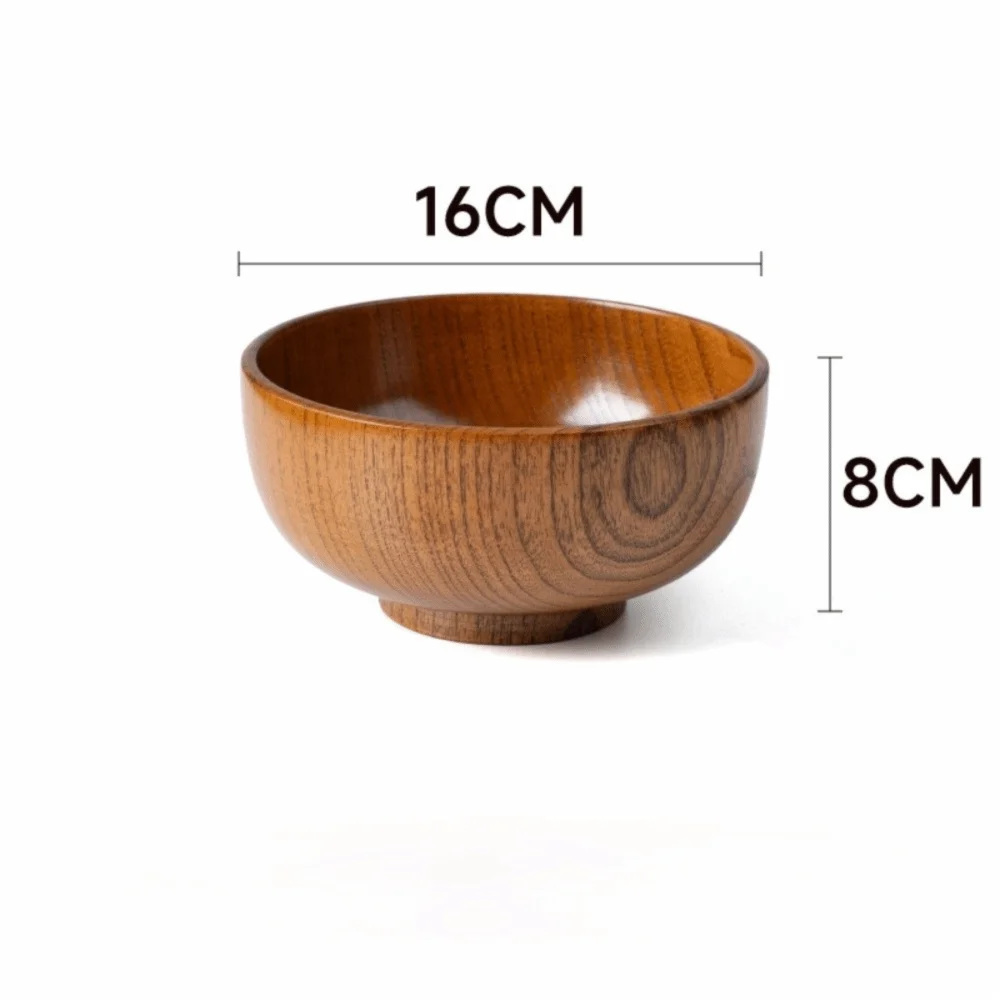 New Japanese Style Wooden Bowls Handmade Crafts Soup Bowls Food Containers… - Image 18