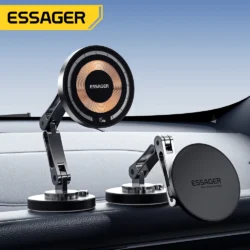 Essager Magnetic Wireless Charger Car Phone Holder 15W Fast Charging Easy Paste…