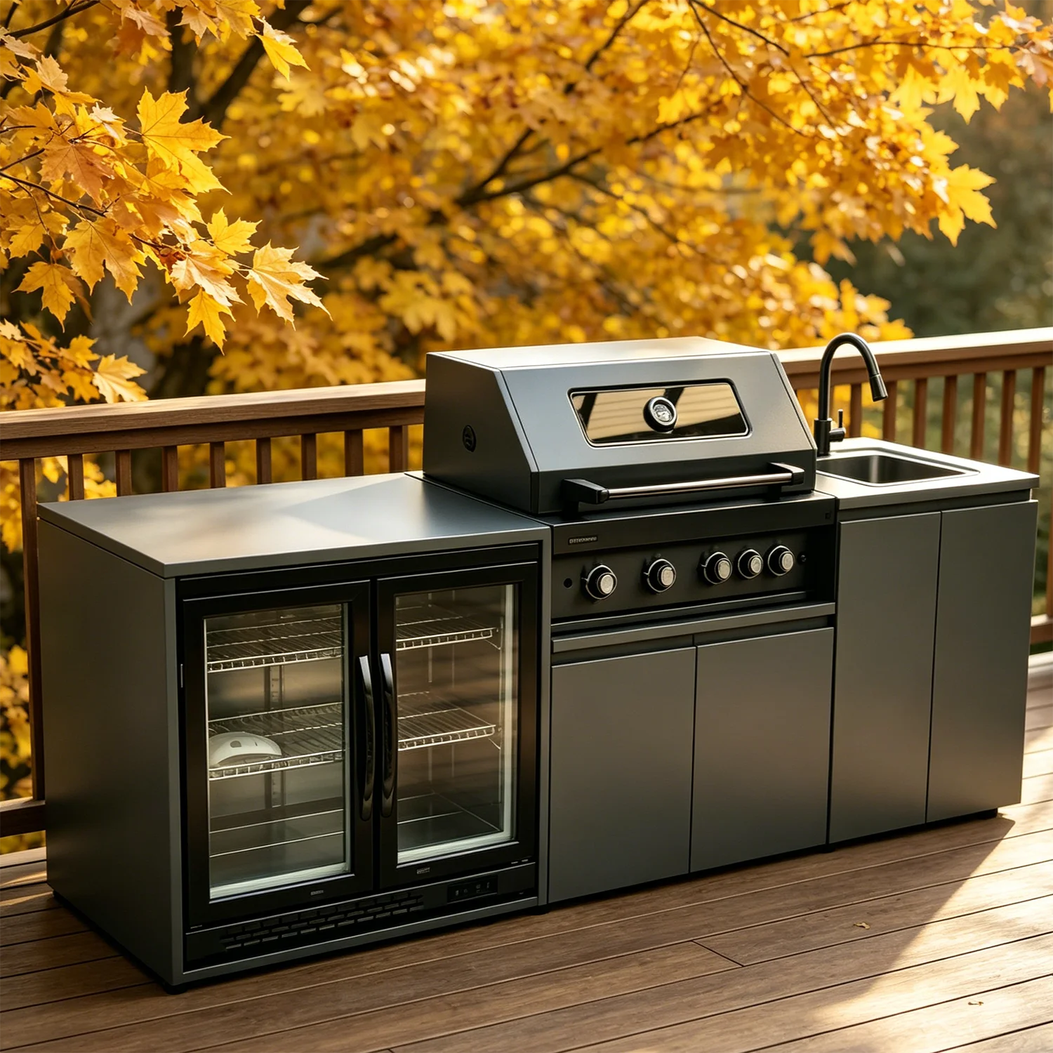 Modern Modular Functional Stainless Steel Outdoor Kitchen Cabinets With Grill… - Image 4