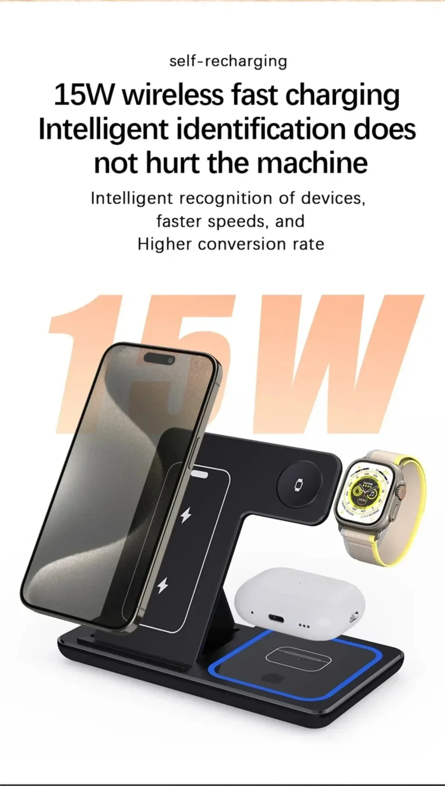 3 in 1 Wireless Charging Station for Magsafe Charger Stand Fast Magnetic Wireless… - Image 16