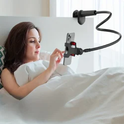 Lazy Bedside DesktopMobile Phone Clamp Bracket Flexible Long Arm Gooseneck…