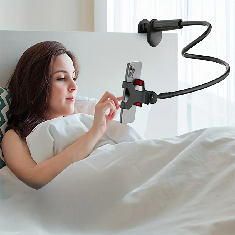 Lazy Bedside DesktopMobile Phone Clamp Bracket Flexible Long Arm Gooseneck…