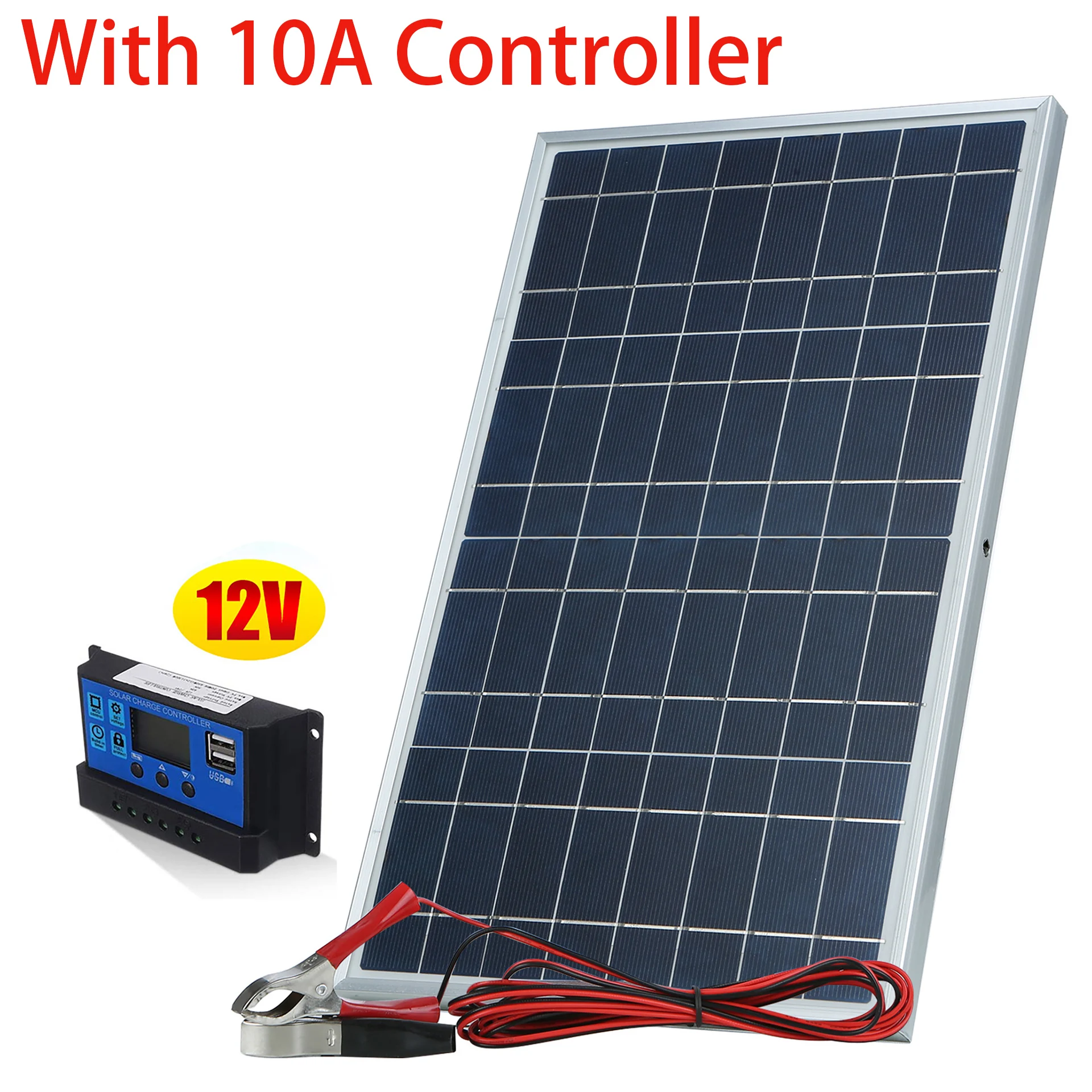 20W/H Solar Panel Kit Complete12V Polycrystalline Power Portable Outdoor… - Image 16