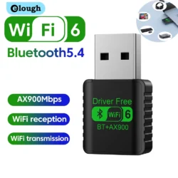 WiFi 6 AX900 Bluetooth 5.4 WiFi USB Adapter Wireless Network Card 2.4G&5GHz…