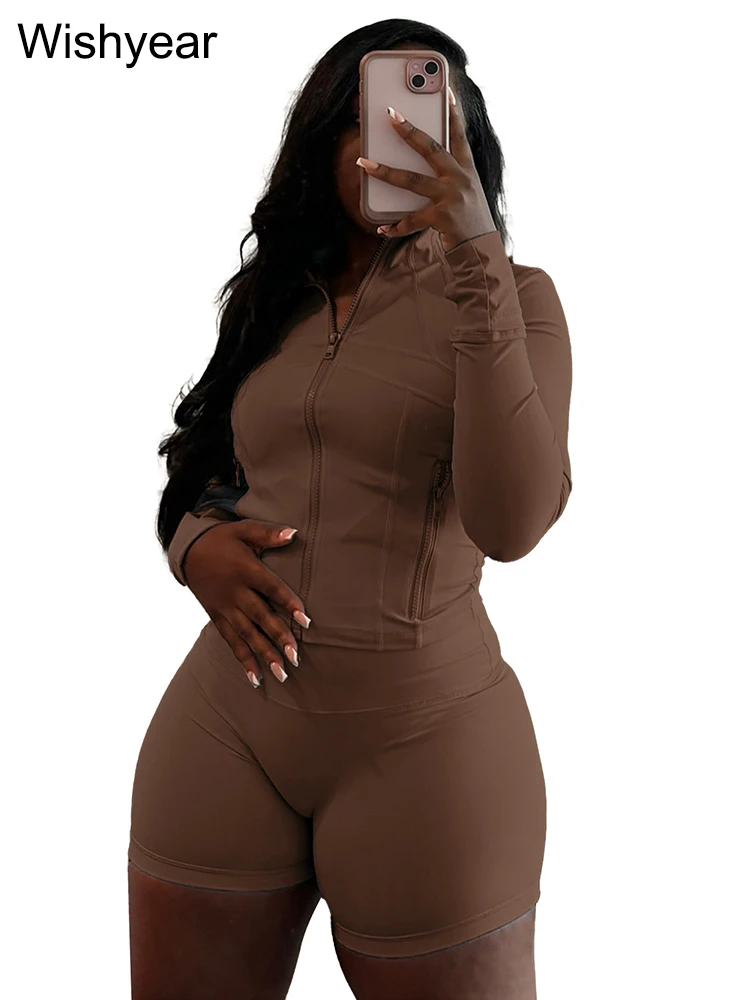 Tracksuit Sales Women Green Two 2 Piece Set Spring Fall Long Sleeve Zip Jacket Top… - Image 8