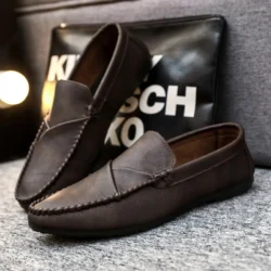 2025 Luxury Trendy Dress Shoes Men Loafers Split Leather Moccasins Shoes for Men Formal Mariage Wedding Shoe Botas Para Hombre