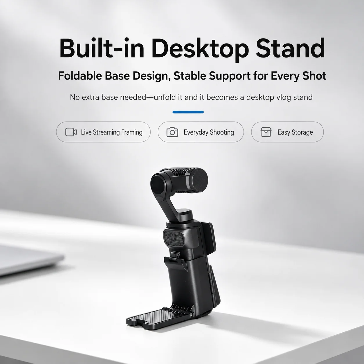 For Insta360 Luna Ultra Folding Magnetic Mount Base Bracket Portable Adjustable Desktop Stand Handheld Grip Handle Accessories - Image 5