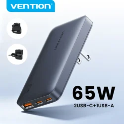 Vention 65W GaN Charger PD3.0 PPS QC4+ USB C Portable Travel Fast Charger for…