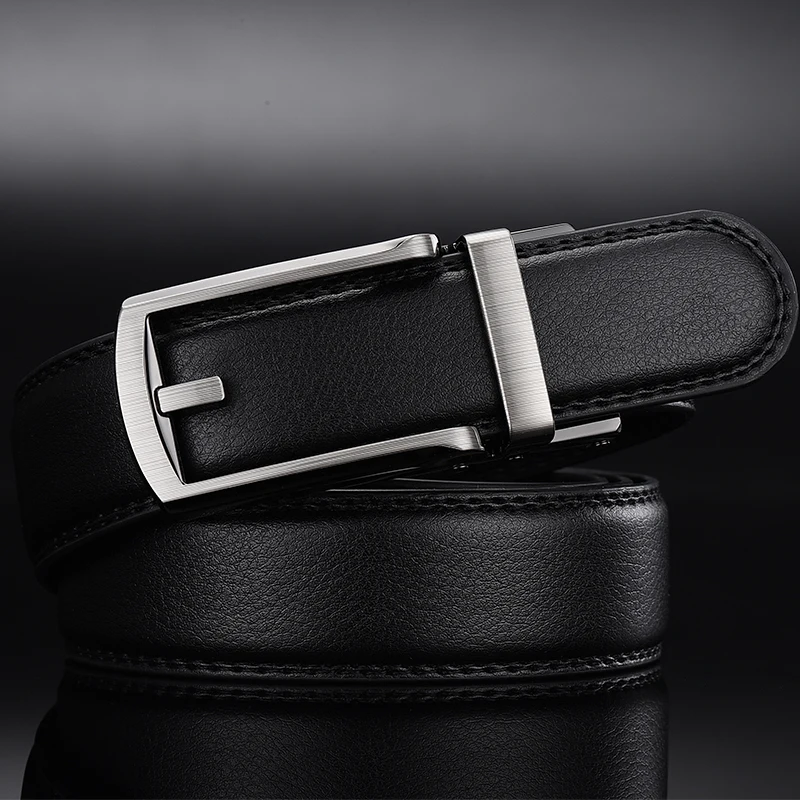 Men Belt Top Quality Cow Genuine Leather Men's Belt Cowhide Strap for Male Automatic Buckle Belts for Men Alloy Buckle Belt - Image 3