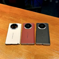 Leather Electroplated Gold Frame Middle Axis Phone Case For Huawei Mate X5 Camera Protection Cover JLD507