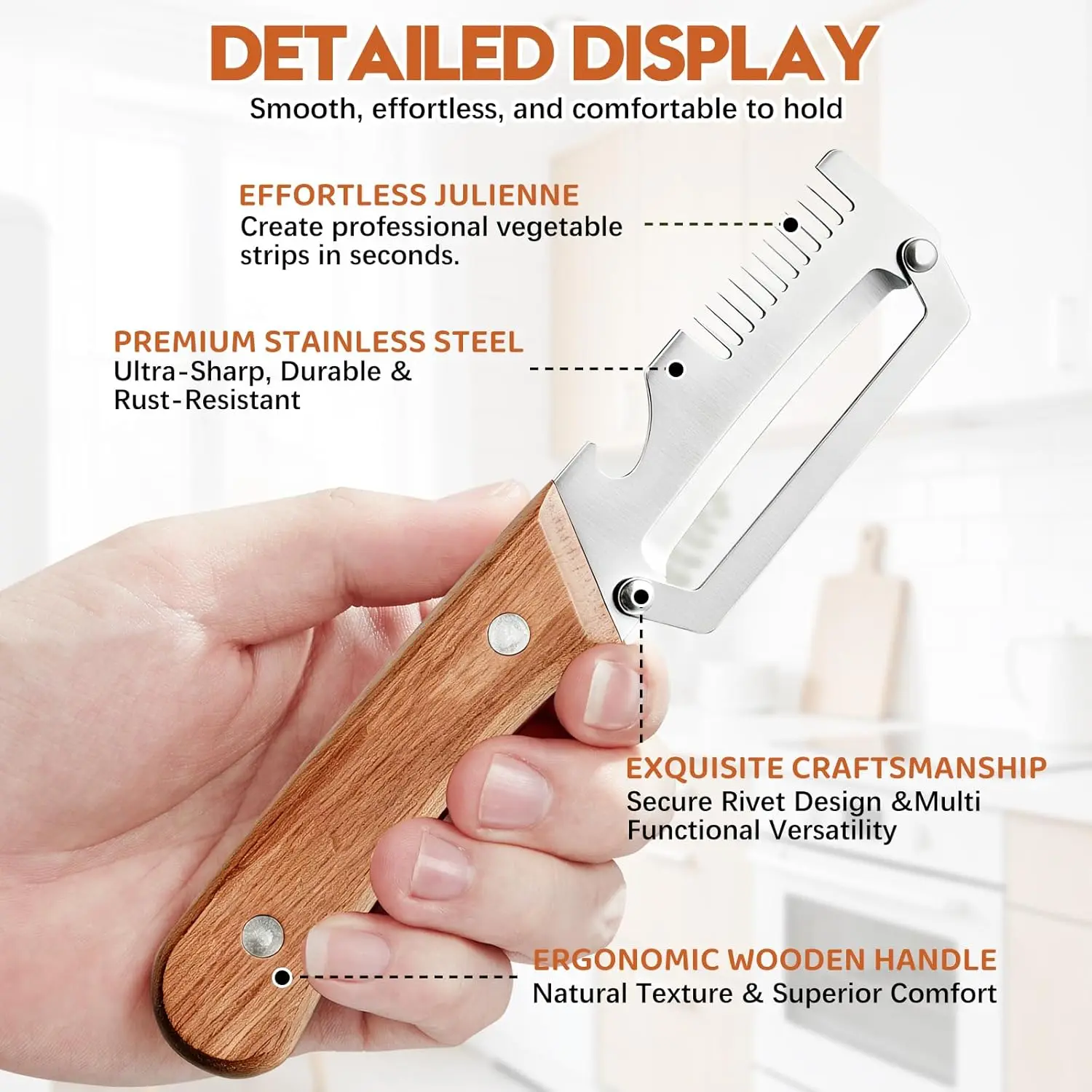Multi Functional Vegetable Peeler Stainless Steel - Image 6