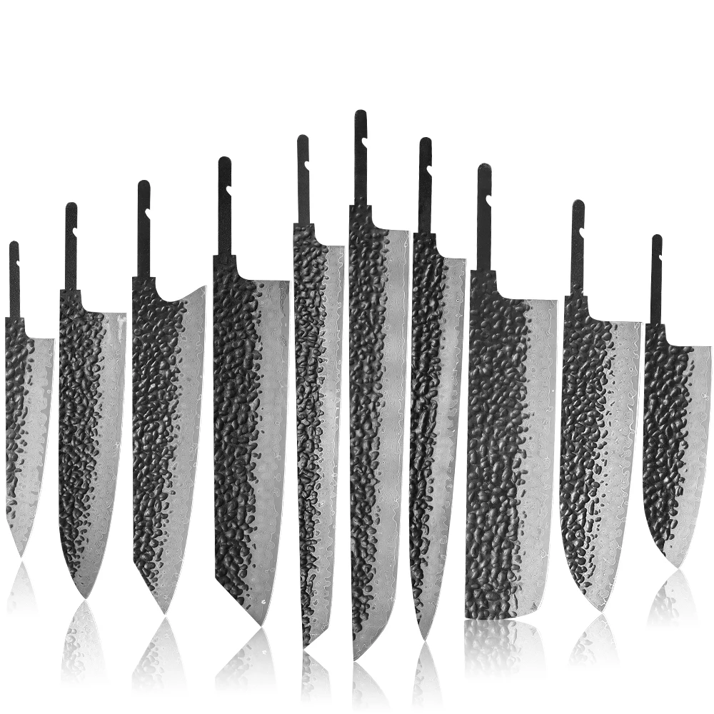 TURWHO 1-10 Pieces Japanese Chef Knife Blank Blade DIY Damascus Steel VG10 Core… - Image 7