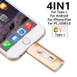 for iPhone USB Flash Drive USB 3.0 Pendrive 4in1 Mirco 512G 256G 128G 32G Memory…