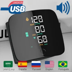 Wrist Type Blood Pressure Monitor LED Display Fast Measurement Digital…