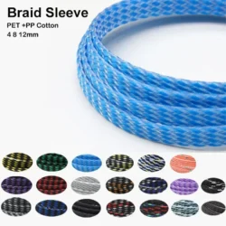 1/5/20/50M Expanded Braid Sleeve PP Cotton PET Yarn 4 8 12mm Soft Wire Wrap…