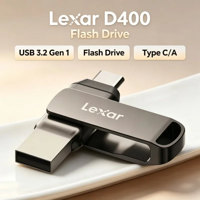 Lexar JumpDrive D400 Dual Slot USB Flash Drive Type C/A 32GB 64GB 128GB 256GB USB… - Image 3