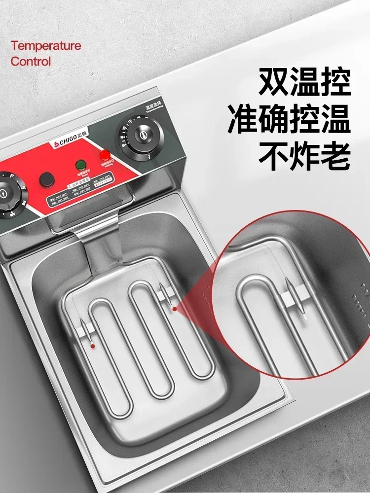 220V Fryer Electric Cookware for Kitchen Deep French Fries Commercial Fryers Frying Oil Cooker Timer Arfrai 10L Ar AF - Image 4