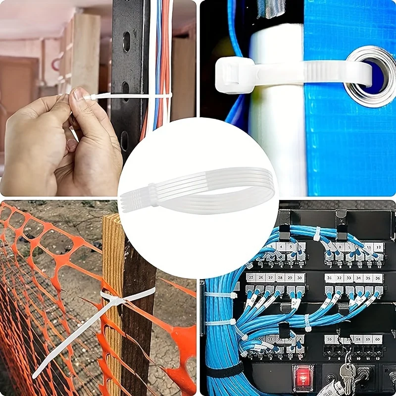 100pcs Black Cable Ties High Tensile Strength, Uv Resistant, Self-Locking For Home… - Image 6