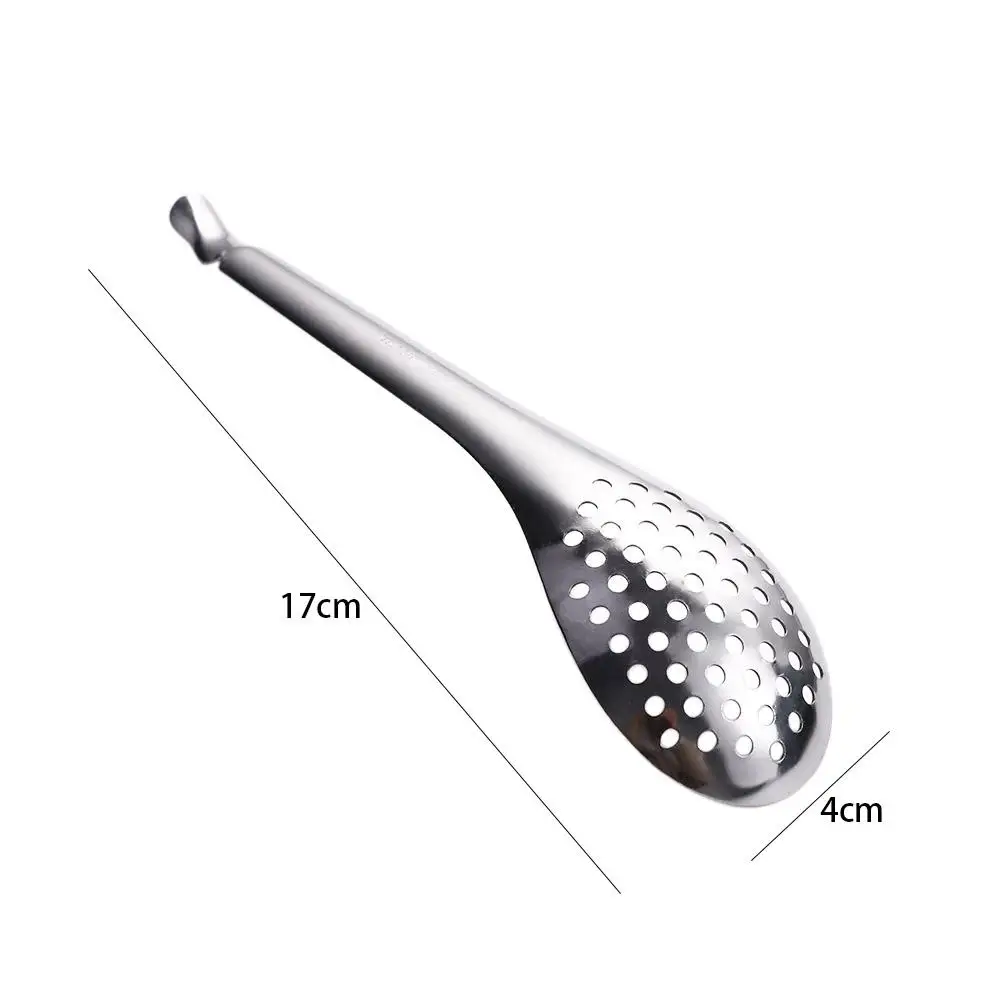 Home Stainless Steel Strainer Cooking Colander Kitchen Gadgets Caviar Spoon… - Image 2