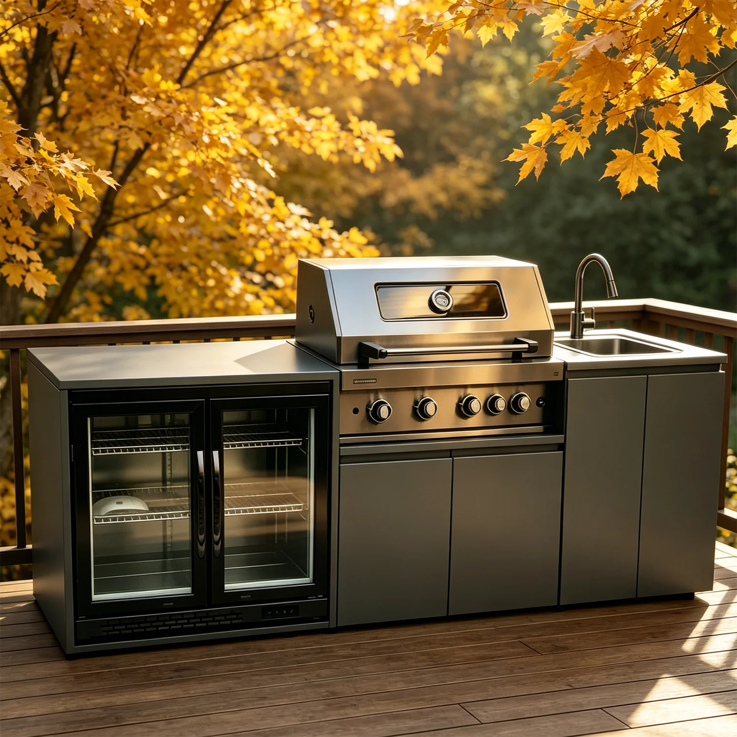 Modern Modular Functional Stainless Steel Outdoor Kitchen Cabinets With Grill… - Image 2