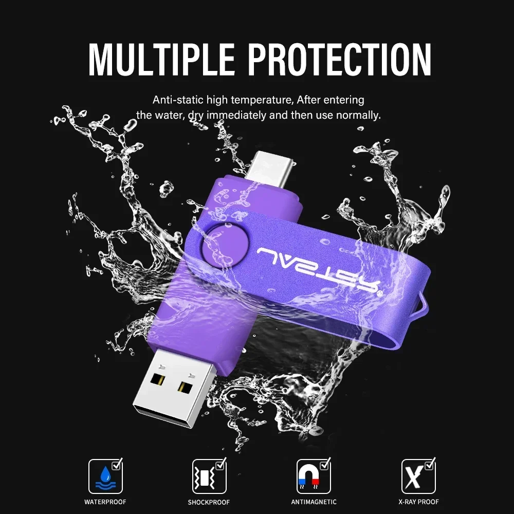 TYPE-C USB Flash Drive 128GB Real Capacity Pen Drive 64GB Free Key Chain Memory… - Image 6