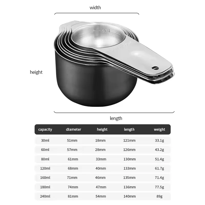 stainless steel measuring cup and spoon Teaspoon measuring tools for cooking and… - Image 6