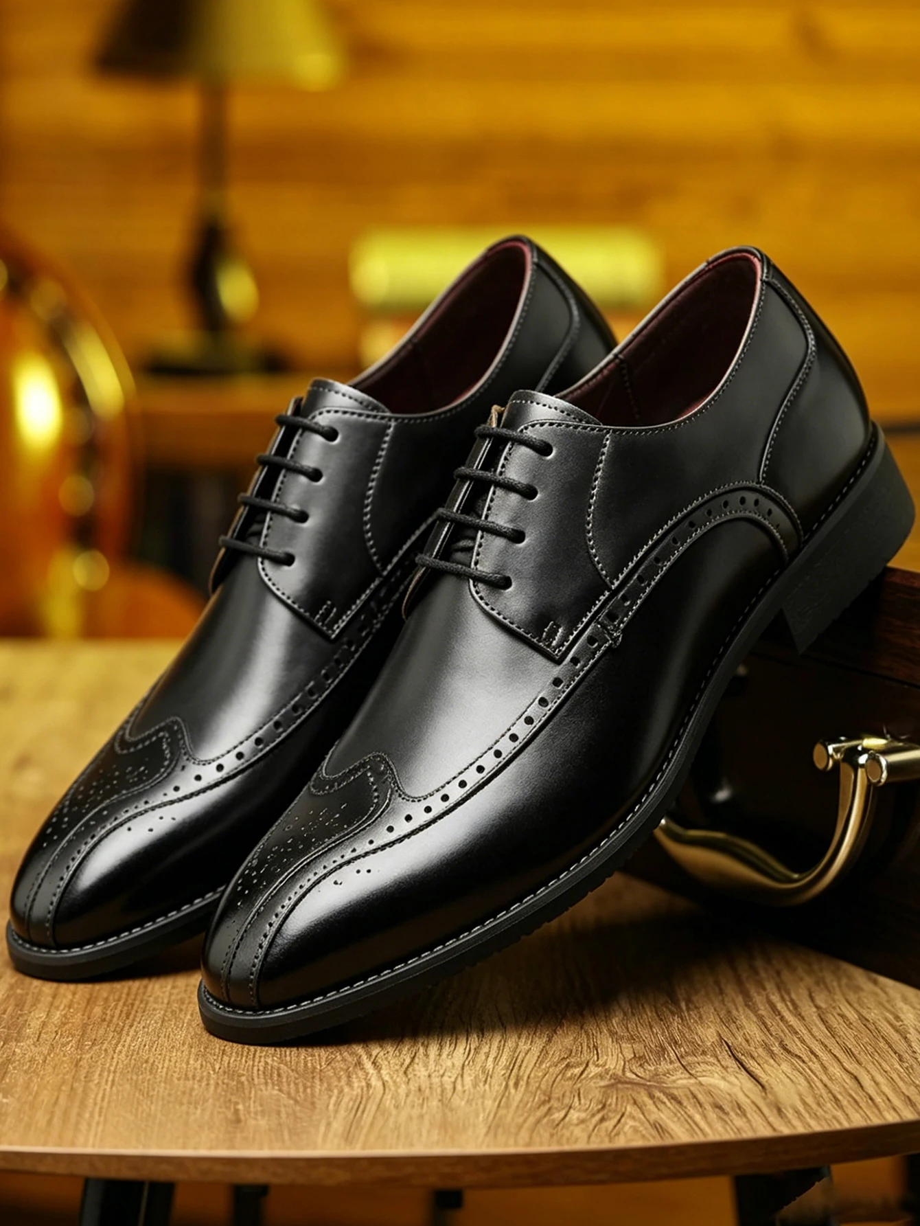 Classic Formal Oxford Shoes Handcrafted Men Dress Shoes Real Calfskin Leather Business Office Footwear - Image 4