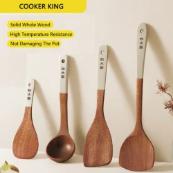 COOKER KING Ebony Wood Spatula Non Stick Pan Special Stir Fry Spatula…