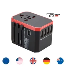 Travel Smart Adapter International Plug Adaptor Wall USB Type C Charger AC Power…