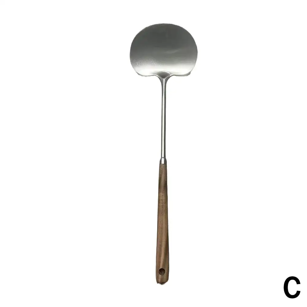 Stainless Steel Spatula Mushroom Shovel With Wooden Handle Cooking Spoon… - Image 9