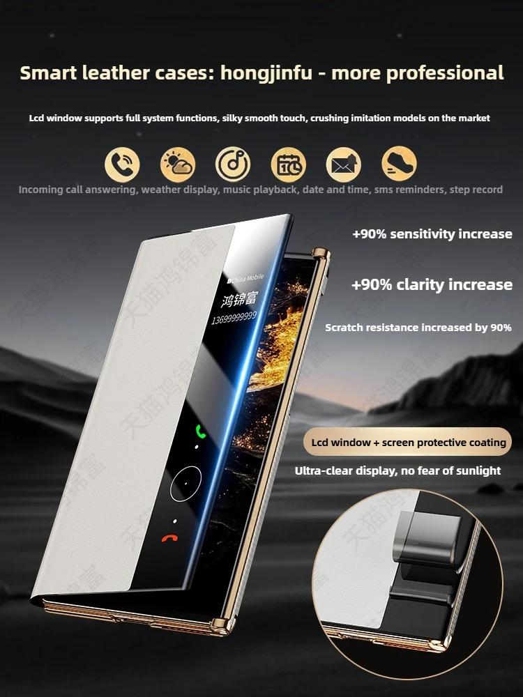 Luxury Genuine Leather Flip Case for Huawei Mate XTs Case New Extraordinary Master Rotating Stand Full Case for Huawei Mate XT - Image 3
