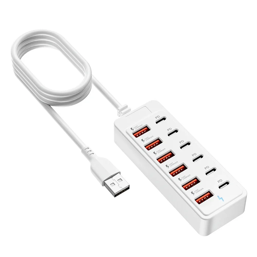 12-Port USB Charger 6 USB-A 6 USB-C Desktop Charging Station Fast Charger Multi… - Image 7