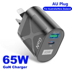 65W Gan Charger for Australia New Zealand AU Plug PD 33W Fast Charger QC 3.0 USB…