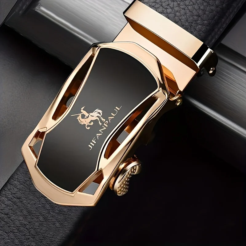JIFANAUL Men's Famous Brand Belt High Quality Leather Luxury Belt Metal Automatic Buckle Belt Business Leisure Fashion Belt - Image 5