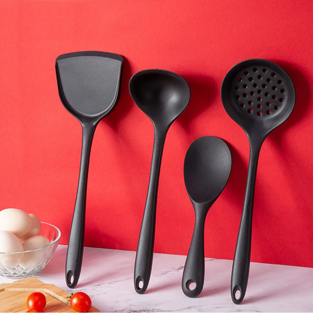 Black Silicone Cooking Utensils Set Non-Stick Pan Baking Tools Kitchenware… - Image 7
