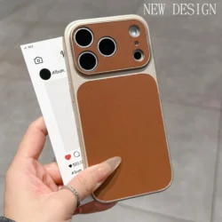 Retro Leather Phone Case For iPhone 17 Air 13 14 15 16 17 Pro Max 15 16 14 Plus Luxury Shockproof Hard Protector Cover