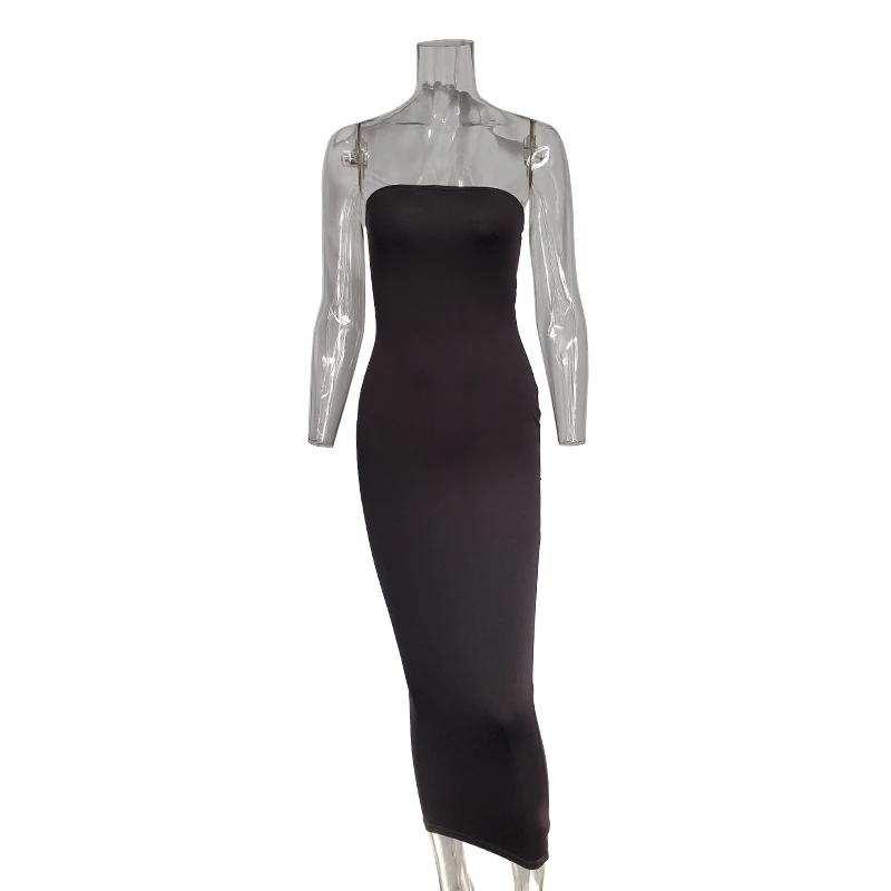 Summer Women's Sexy Sleeveless Chest Wrapped Long Beach Dress - Image 27