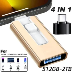 4 In1 OTG Micro USB 3.0 Flash Drive Dual Purpose Android TYPE-C Pen Drive Mobile…