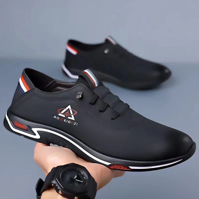 2026 Hot Sale Men's Leather Casual Shoes Soft Soles Soft Surfaces Office Sports Shoes Men's Flat Oxford Shoes Versatile Sneakers - Image 3
