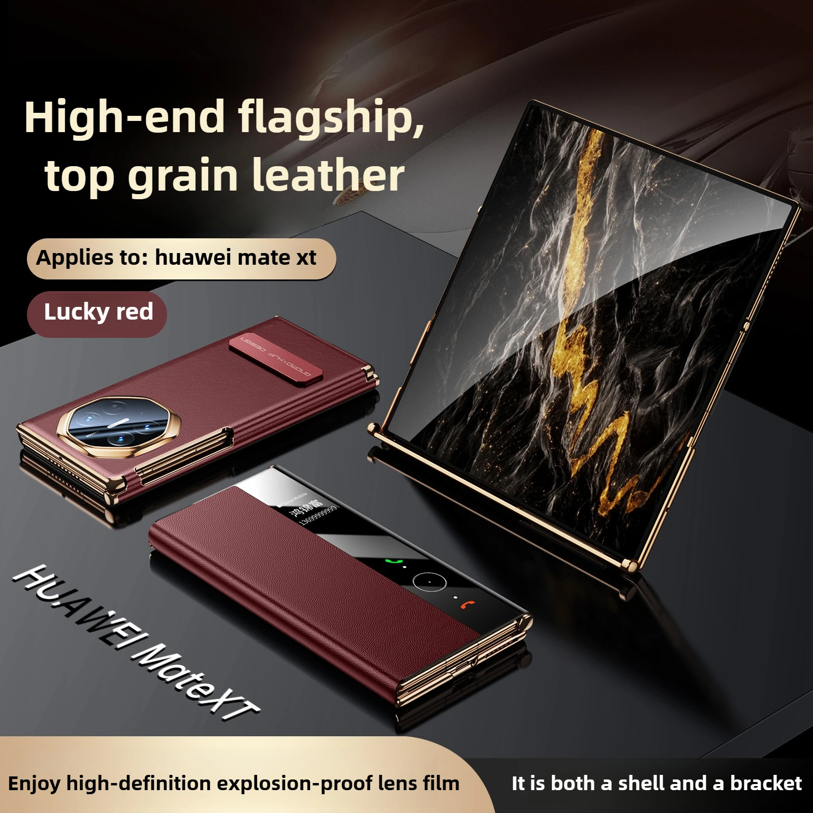 Luxury Genuine Leather Flip Case for Huawei Mate XTs Case New Extraordinary Master Rotating Stand Full Case for Huawei Mate XT - Image 12