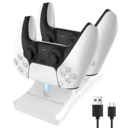 GAMINJA Dual Controller Charging Stand for Playstation 5 Controller Charger…