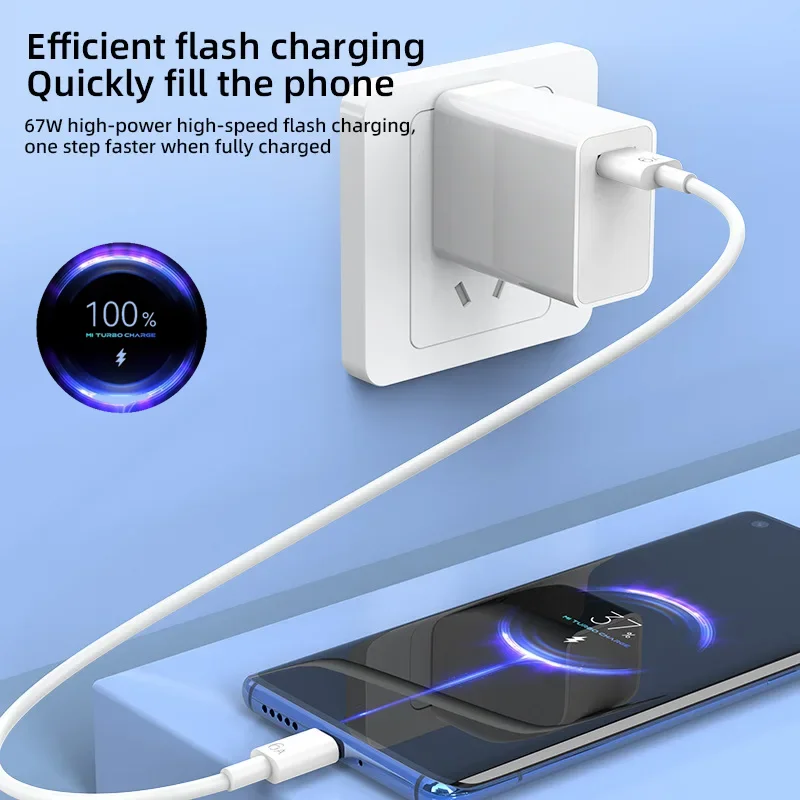 US Plug 6A 67W Ultra Fast Charger for Xiaomi 10T 11 12 Lite 13T Redmi Note 10 11T… - Image 3