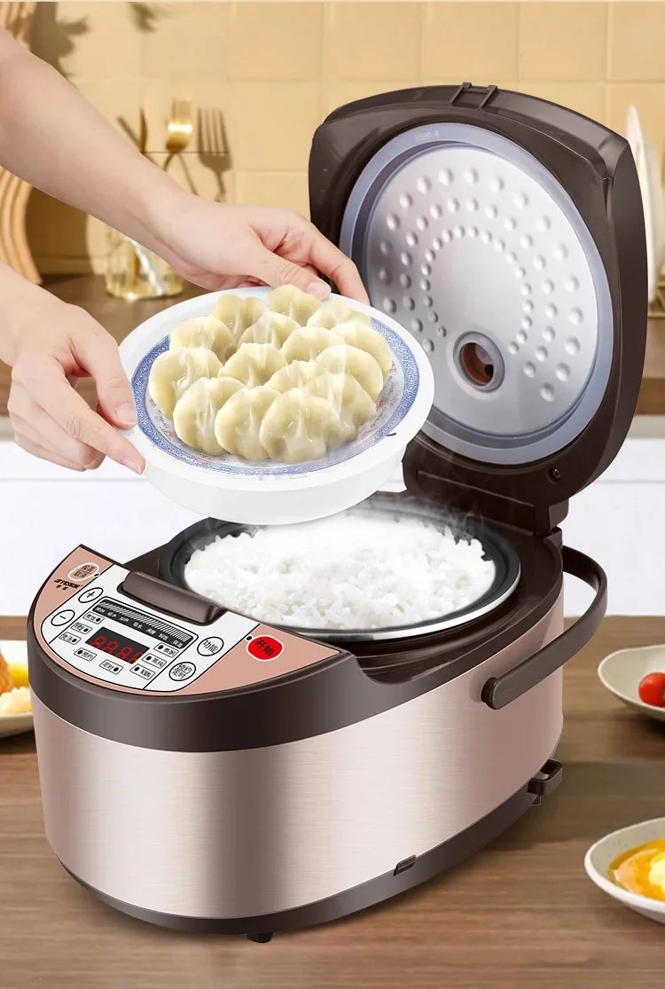 220V PESKOE Electric Rice Cooker Multifunctional Smart Timer Home Cooking Pot CEB - Image 4